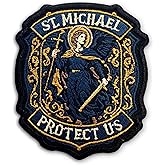 St Michael Patch Saint Michael Protect Us Patches Catholic Christian Sew On/Iron On Embroidery Patch for Jackets, Backpack, Hat, Uniform DIY Patches Gifts for Her Him 3 Inches