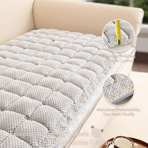 NESTLYMOLY COUCH COVER FOR SOFA, SECTIONAL COUCH COVER FOR DOGS, SOFA COVER WASHABLE, CUSHION COVER BLANKET PAD BED MAT FOR PETS, CHENILLE FURNITURE PROTECTOR, GREY, 27.6X70.9IN