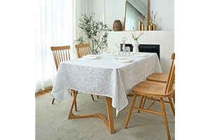 Marina Decoration Home Decor Jacquard Waterproof Thick Elegant Premium Solid Damask Scroll Decorative Kitchen Table Cloth Liq
