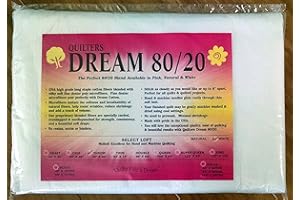 TOMENGBEIAABBCC Quilter's Dream 80/20, White, Select Loft Batting - Throw Size 60"X60" Quilter's Dream