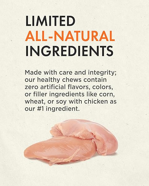 CANINE NATURALS CHICKEN RECIPE CHEW – RAWHIDE FREE DOG TREATS – MADE FROM USA RAISED CHICKEN – ALL-NATURAL AND EASILY DIGESTIBLE – 12 PACK OF MINI KNOTS FOR DOGS 5-20LB