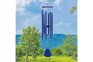 PIXPRI Gift-Wind-Chimes for Outside,Decoration for Garden, Patio, Home, Outdoor. Gift to Relatives and Neighbors, Gift for Mother（Klein Blue）