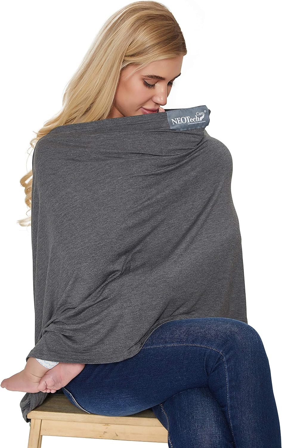 Neotech Care Baby Nursing Cover Breastfeeding Scarf - Soft Fabric - Red Burgundy
