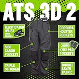 Apache 3D Stretch Holster Trousers Grey Black 32W 29 Leg Workwear view 6