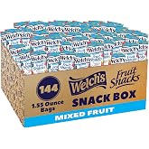 Welch's Fruit Snacks, Mixed Fruit, Great for School Lunches, Bulk Pack, Individual Single Serve Bags, 1.55 oz (Pack of 144)