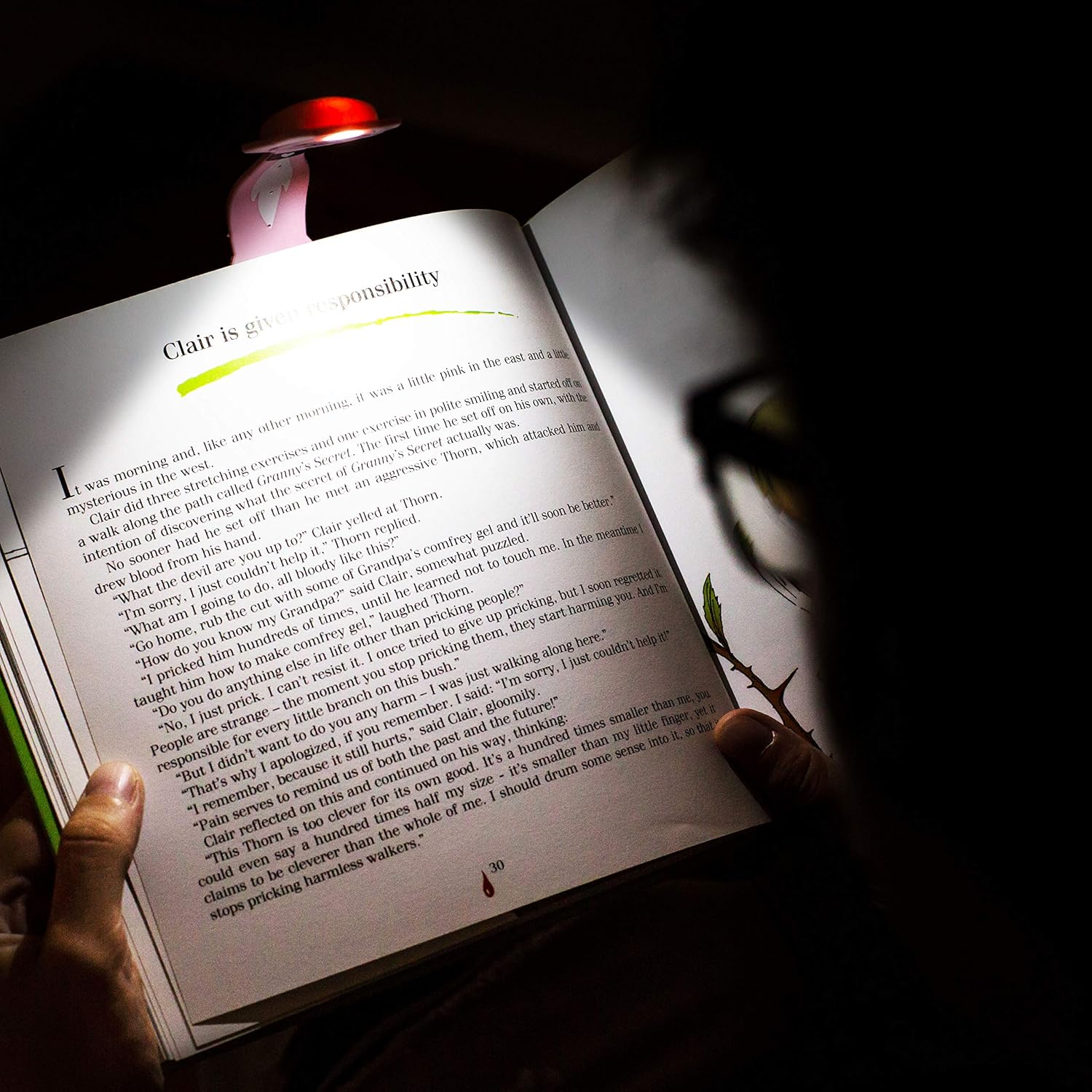 cute book light