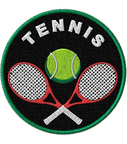 Patch Ricamato Pallina Da Tennis 4,3cm - Termoadesivo E Da Cucire Per Vestiti, Giacca, Borsa