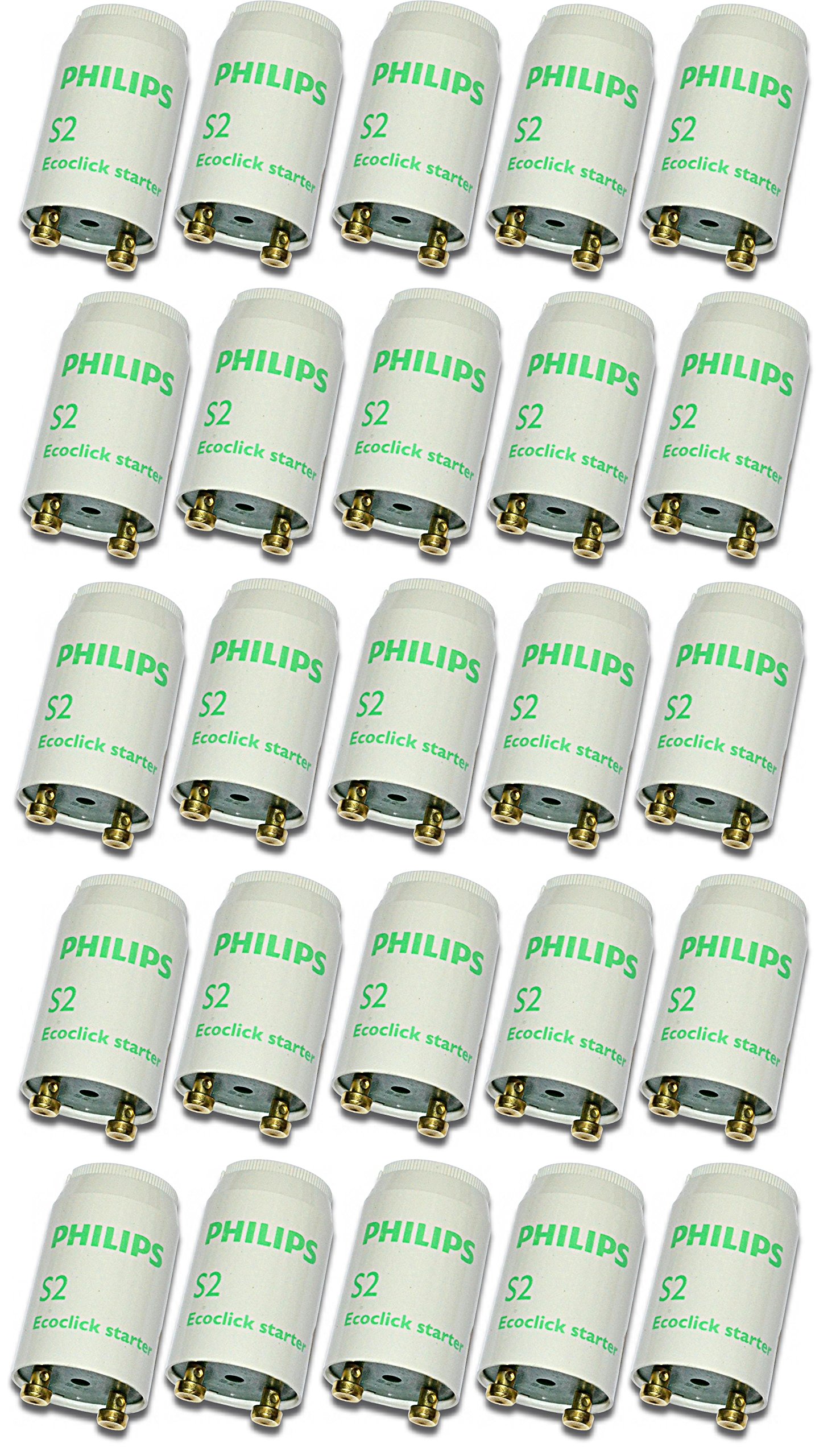 Philips S2 Starter 4-22W Fluorescent Lamp Starter 25 Pack