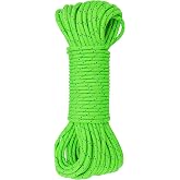 GM CLIMBING 6mm Accessory Cord Rope Double Braid CE/UIAA (Green, 20ft)