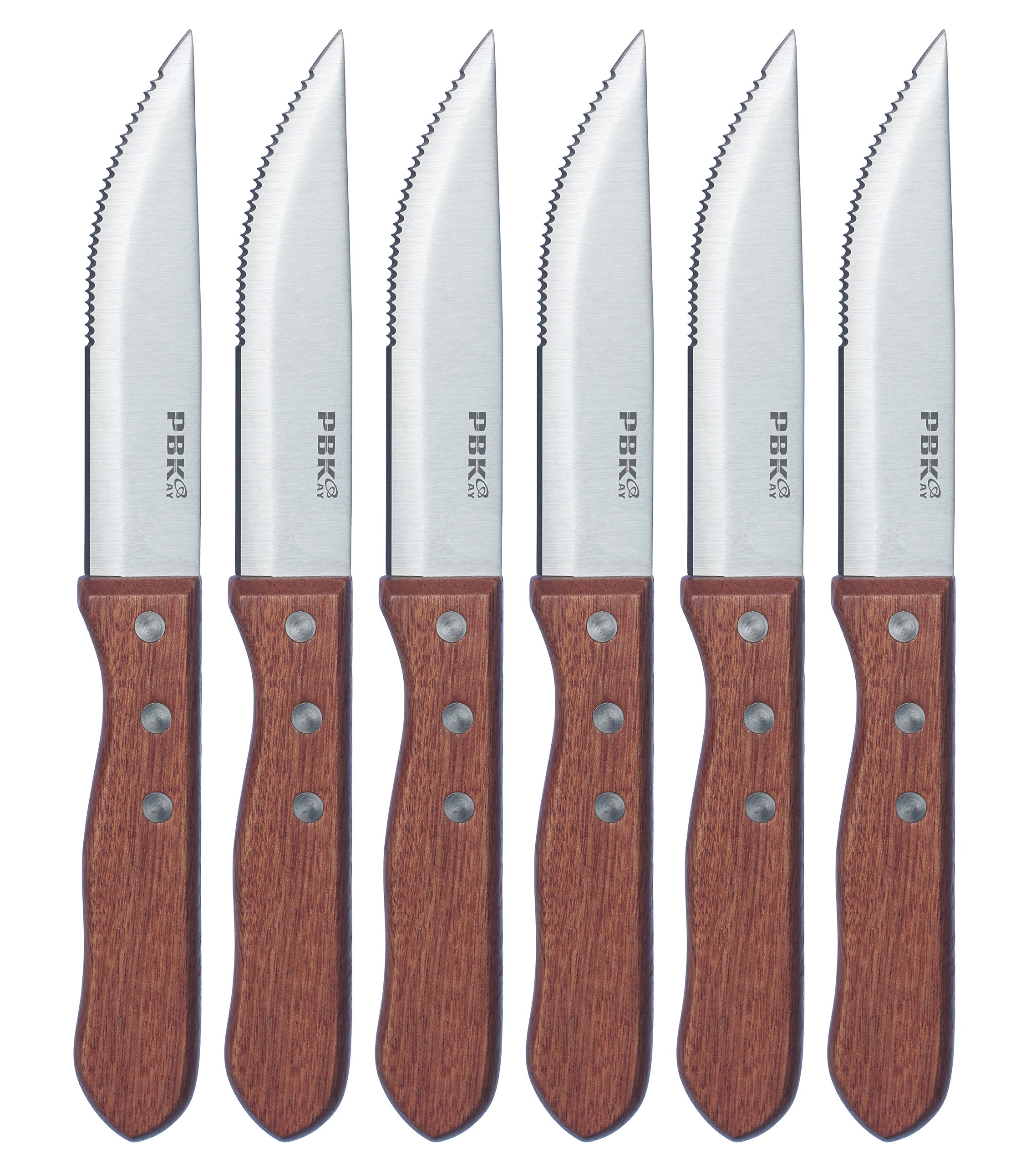 Wooden Steak Knife Set/Premium Stainless steel Knives with Rosewood