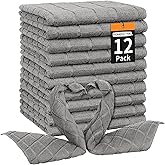 HOMERHYME Microfiber Washcloths, 12 Pack Wash Cloths Face Towels, Soft Lint Free Quick Dry Bulk Absorbent Reusable Cleansing Cloths Hand Towels for Bathroom Gym Salon Spa Hotel, Grey