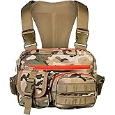 TheManlyHabitat Outdoor Tactical Chest Bag for Men & Women – Modular EDC Chest Rig with MOLLE System, Quick Release Harness Pack for Hunting, Hiking, Fishing, Running – Lightweight Utility Vest
