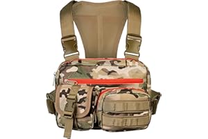 TheManlyHabitat Outdoor Tactical Chest Bag for Men & Women – Modular EDC Chest Rig with MOLLE System, Quick Release Harness P