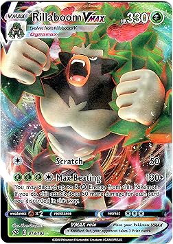 Rillaboom Vmax 018 192 Ultra Rare Pokemon Sword And Shield Rebel Clash Amazon De Spielzeug