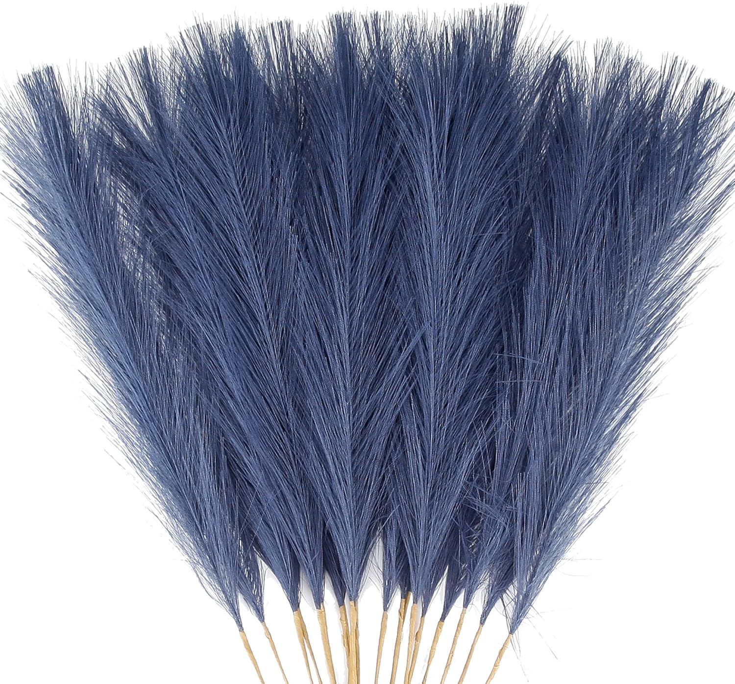 Dried & Preserved Flora - Acfruits 20Pcs Navy Blue Faux Pampas Grass Decor, 21.7