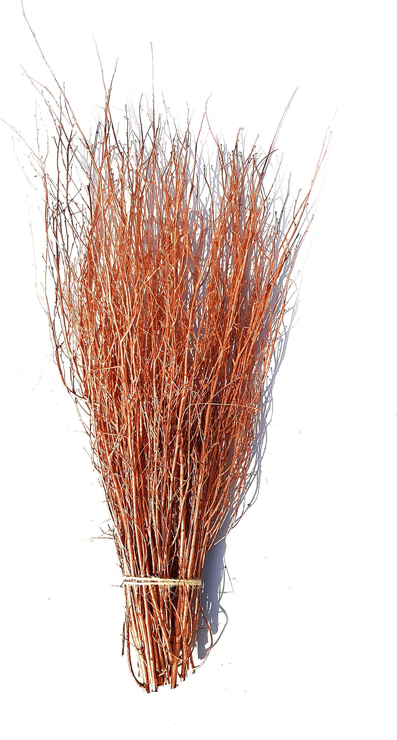 Decorative Coloured Birch Twigs and Branches - Copper with Silver Glitter - 90cm's - 25 Stem