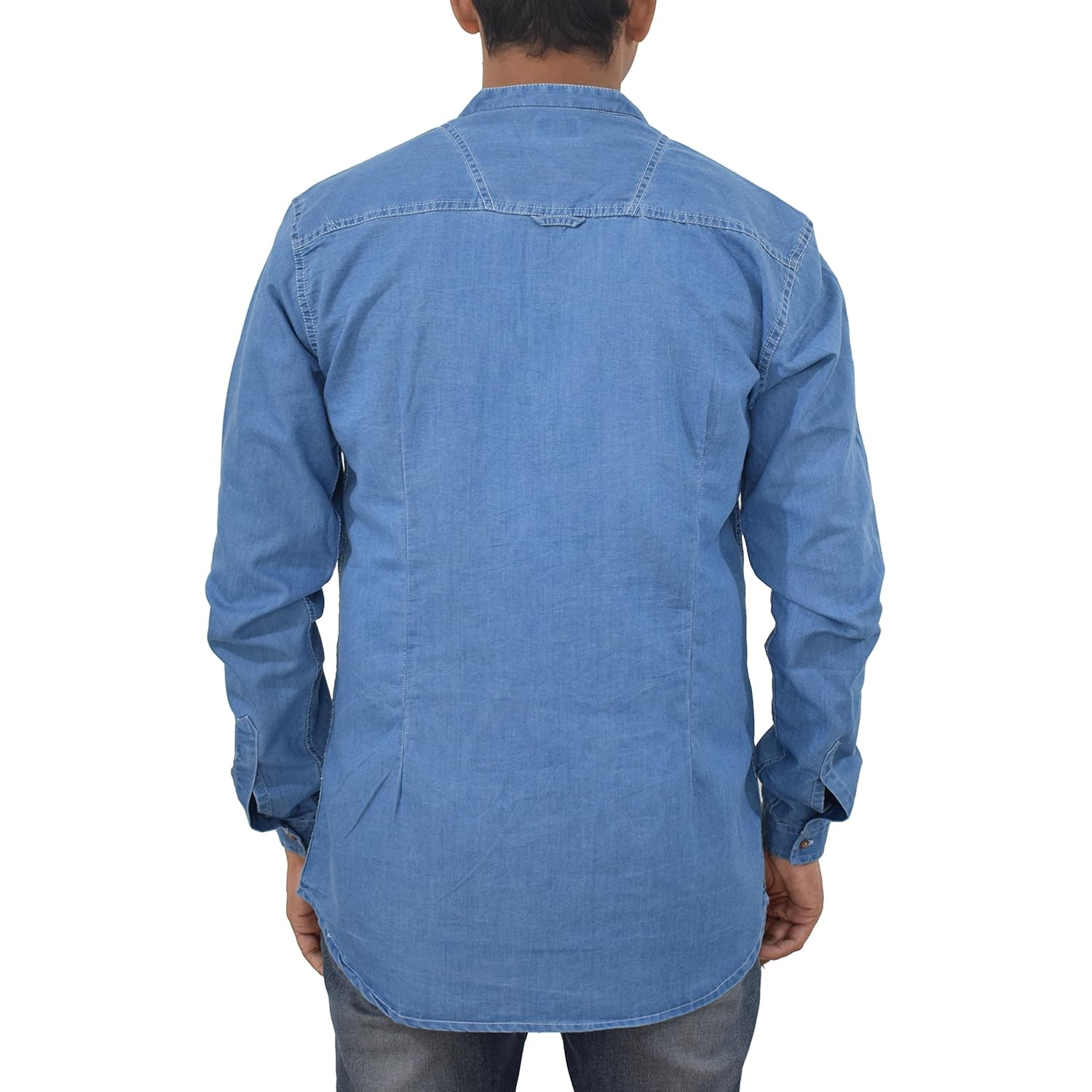 elitefactor men's denim full sleeve stylish short kurta
