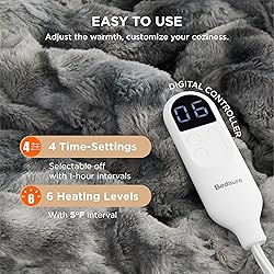 Bedsure Heated Blanket Electric Throw - Faux Fur