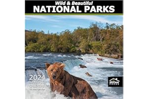 MICASA PRESS MICASA Wild & Beautiful National Parks 2024 Hangable Monthly Wall Calendar | 12" x 24" Open | Thick & Sturdy Paper | Giftable | Scenic Nature Travel | Explore Our Protected Lands