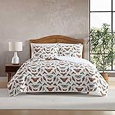 Eddie Bauer - Quilt Set, Super Soft Bedding with Matching Sham, Smooth & Breathable, Classic Home Essentials (Wilford Butterfly Beige, Twin)