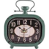 Amazon.com: La Crosse 404-3425 Distressed Teal Metal Clock : Home