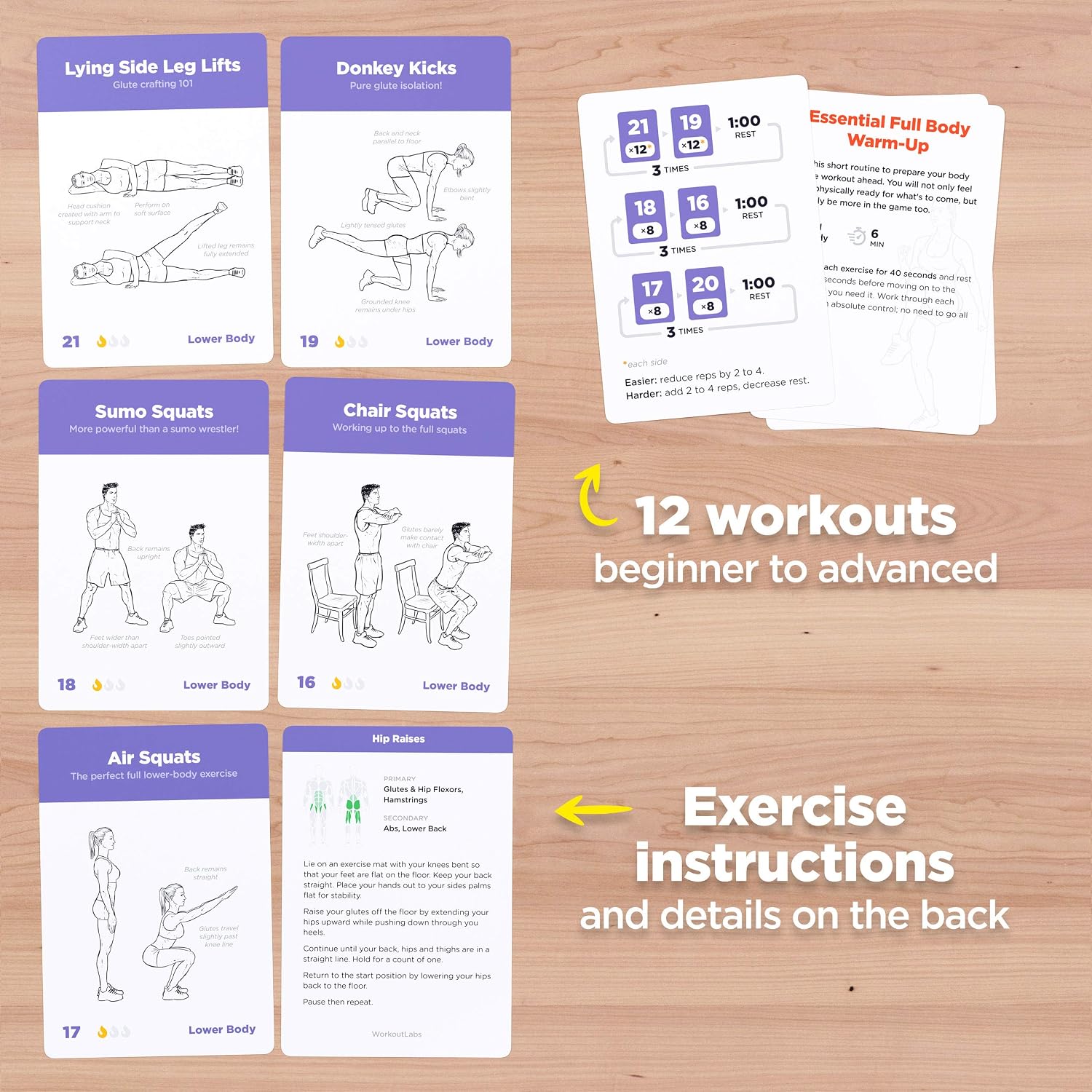 Workout Note Cards WorkoutLabs Exercise Cards: Bodyweight – Home Workout Cards Deck for ...