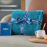 Bedsure Fleece Throw Blanket Teal 130x150 cm Soft Cozy Plush Microfibre view 7
