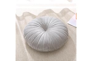 Floor Pillow Meditation Cushion Round Large Floor Pillows Seating for Adults, Velvet Thick Floor Cushions for Yoga Living Roo