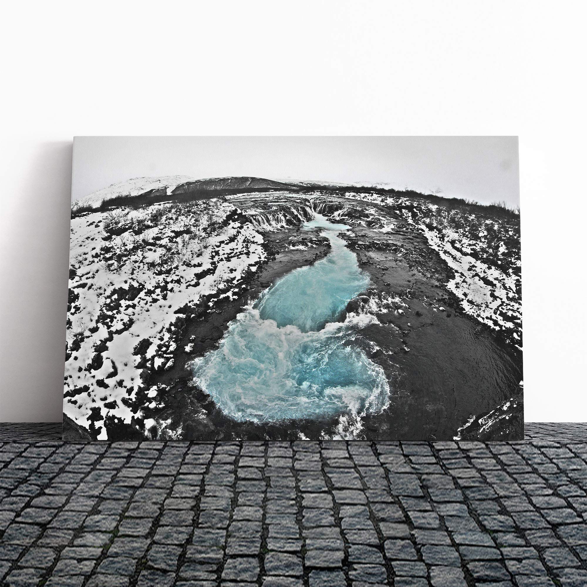 Landscape Iceland (2) Canvas Print | Gallery Wrapped 30mm Frame Wall Art | 20x14 inches | Ready to Hang | Modern Landscape Picture | Living Room Bedroom Lounge Office