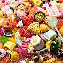 Slime Charms Food Cute Set - Mixed Lot Assorted Food Resin