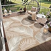 Pauwer Waterproof Outdoor Rug 5x8, Reversible Plastic Straw Patio Camping Rug, Indoor Outdoor RV Mat Carpet for Deck, Camper,
