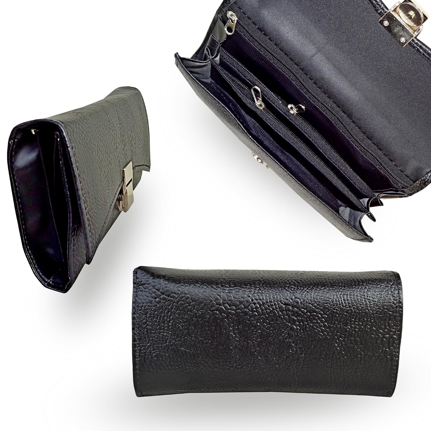 purseonality women clutches for daily use - combo offer (black_red)