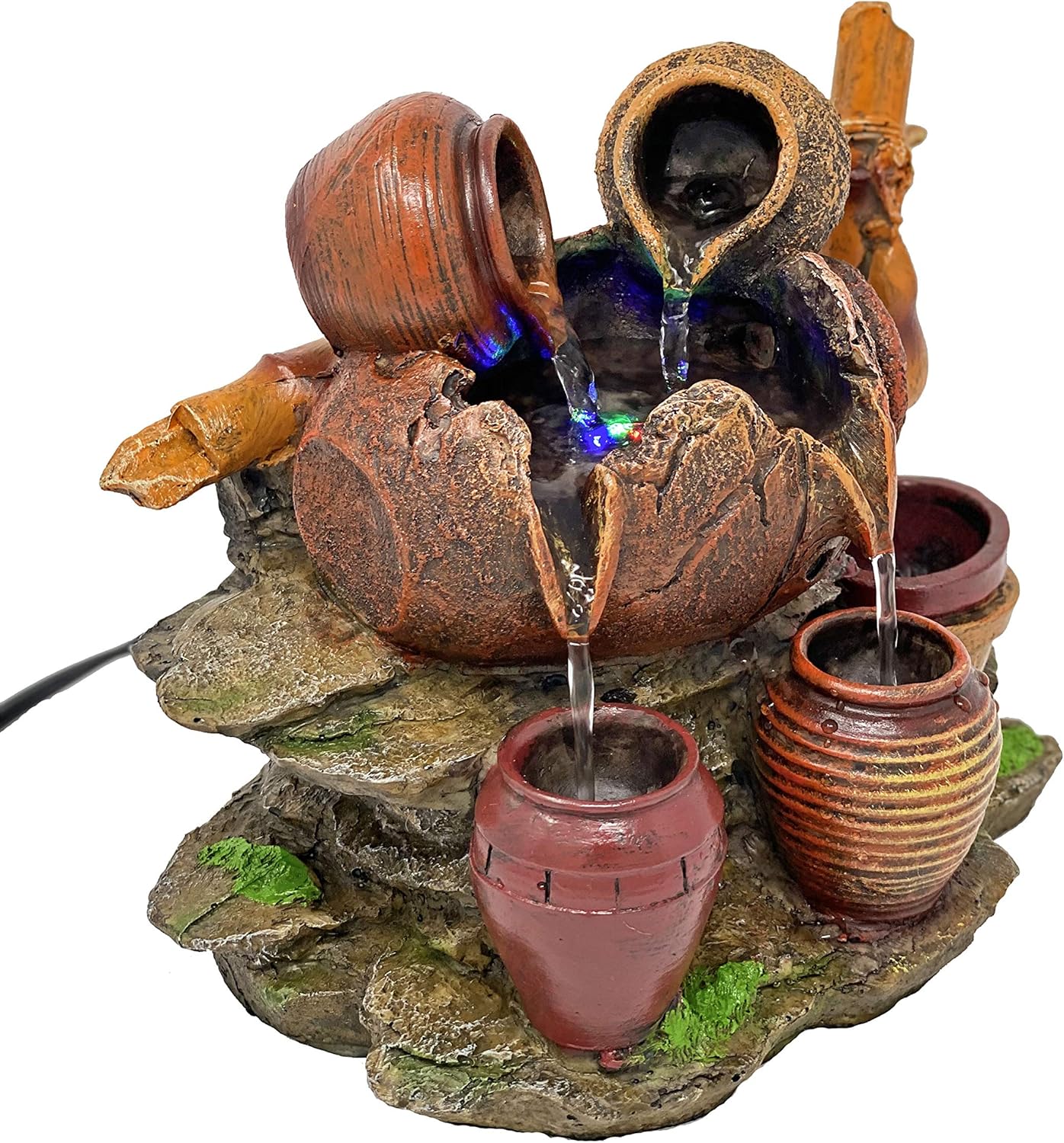 GiftsRDecor Indoor Tabletop Fountain Water Jars and Bamboo: Home & Kitchen