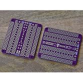 Prototyping Board, PCB Prototype Double Sided Breadboard, 2.54mm Pitch Soldering Breadboard with Multiple SMD Landing Patterns | 4 Units