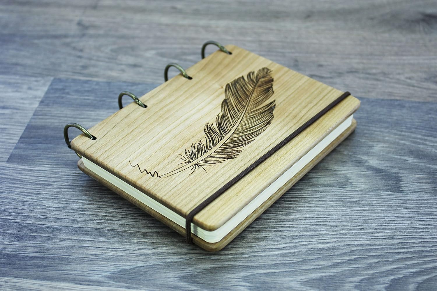 Wooden notebook, wooden Journal, wooden Sketchbook, Large