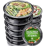 Meal Prep Containers - Reusable Plastic Containers with Lids - Disposable Food Containers Meal Prep Bowls - Plastic Food Stor