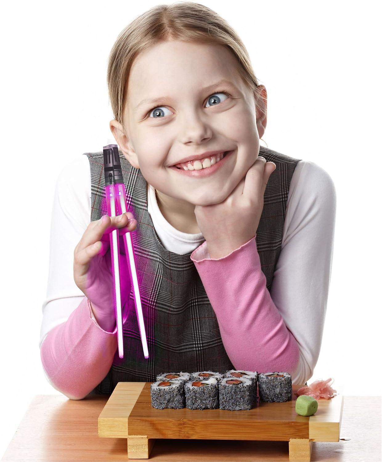 ChopSabers Lightsaber Led Light Up Chopsticks (1 Pair, Pink) - Image 3