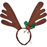 Jacobson Hat Company Christmas Reindeer Antlers Headband w/Holly