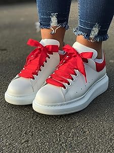 red flat sneakers