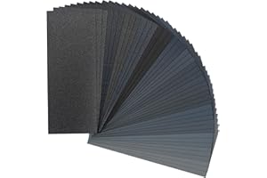 80 to 3000 Grit Dry Wet Sandpaper Assortment - LotFancy 9 x 3.6" Silicon Carbide Sandpaper Sheets for Metal Sanding Automotiv