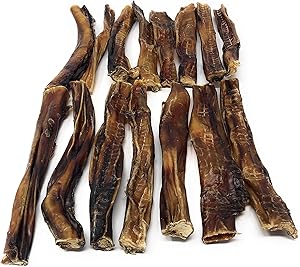 Best Steer Sticks (thin) 15 Sticks-6 inch, All Natural Dog Treats-Low Odor-Made in USA. Bull Pizzle, Great for Puppies, Small, Medium and Older Dogs. Easy to Chew. Net weight 5 oz_Better Batch