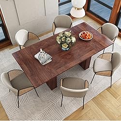 weselon 78 Inch Dining Table for 6 8 10, Modern