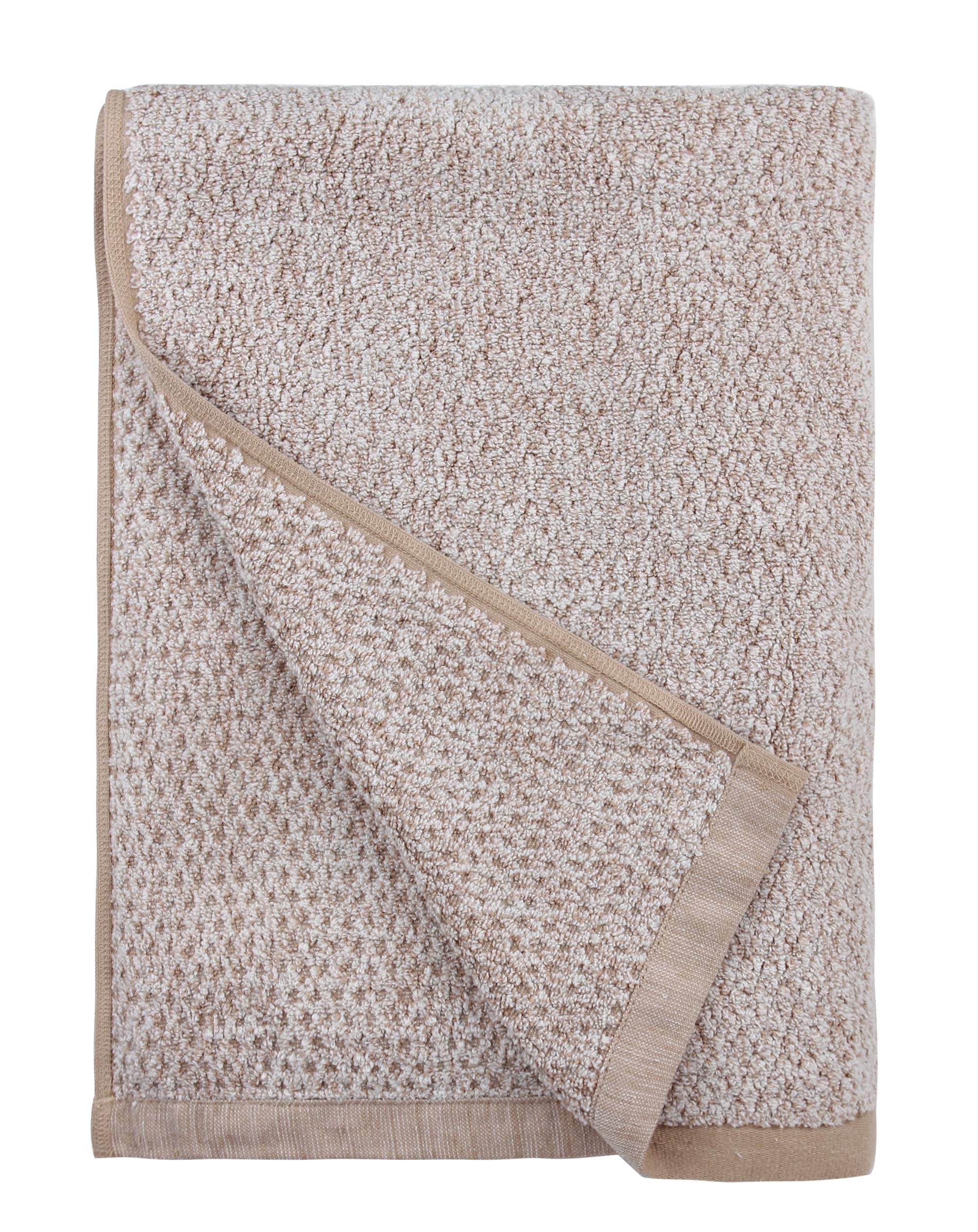 Everplush Diamond Jacquard Bath Sheet, 35″ x 66″, Brown