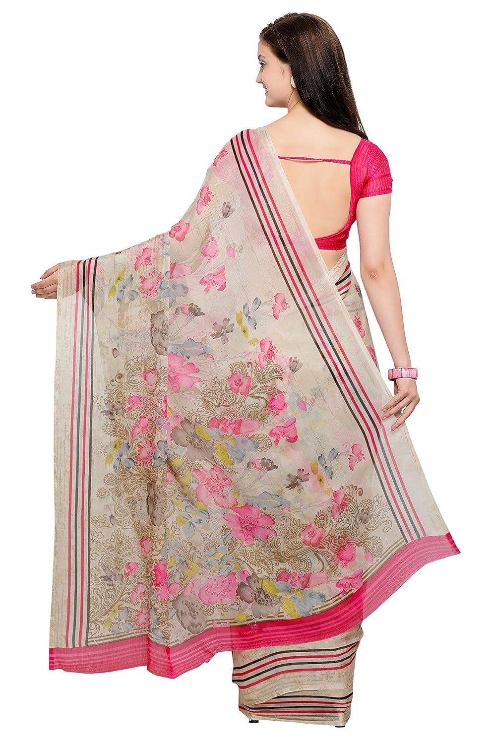vaamsi chiffon saree with blouse piece