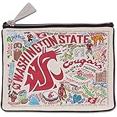 Catstudio Collegiate Zipper Pouch, Washington State University Travel Toiletry Bag, Ideal Gift for Alumni, Makeup Bag, Dog Treat Pouch, or Travel Purse