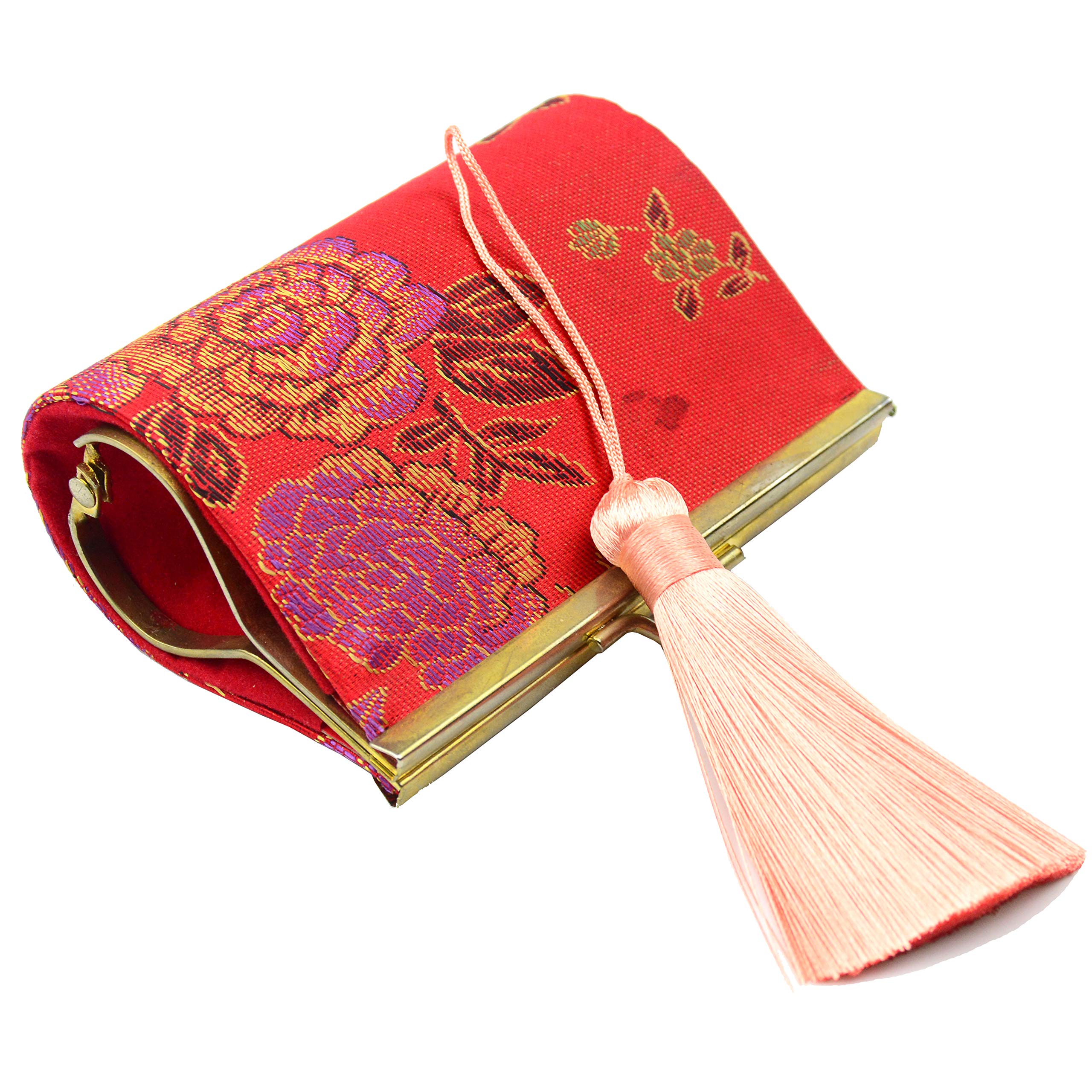 Makhry 16cm/6.3 inches Chunky Tassels Soft Handmade Silky Floss Tassels with 2.75 Inch Cord Loop for Earrings Jewelry Making Souvenir, DIY Craft Accessory(Peachy Pink, 8CM)