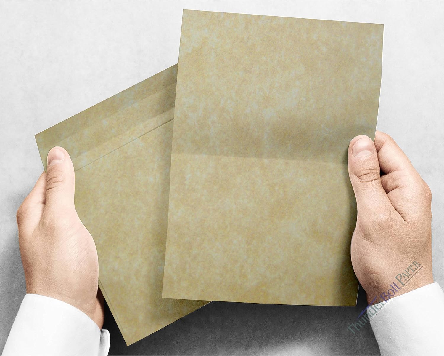 4X6 Folded Size with A-6 Envelopes - Aged Parchment - 25 Sets (6X8 Cards Scored to Fold in Half) Matching Pack - Invitations, Greeting, Thank You, Notes, Holidays, Weddings, Birthdays, Announcements : Office Products