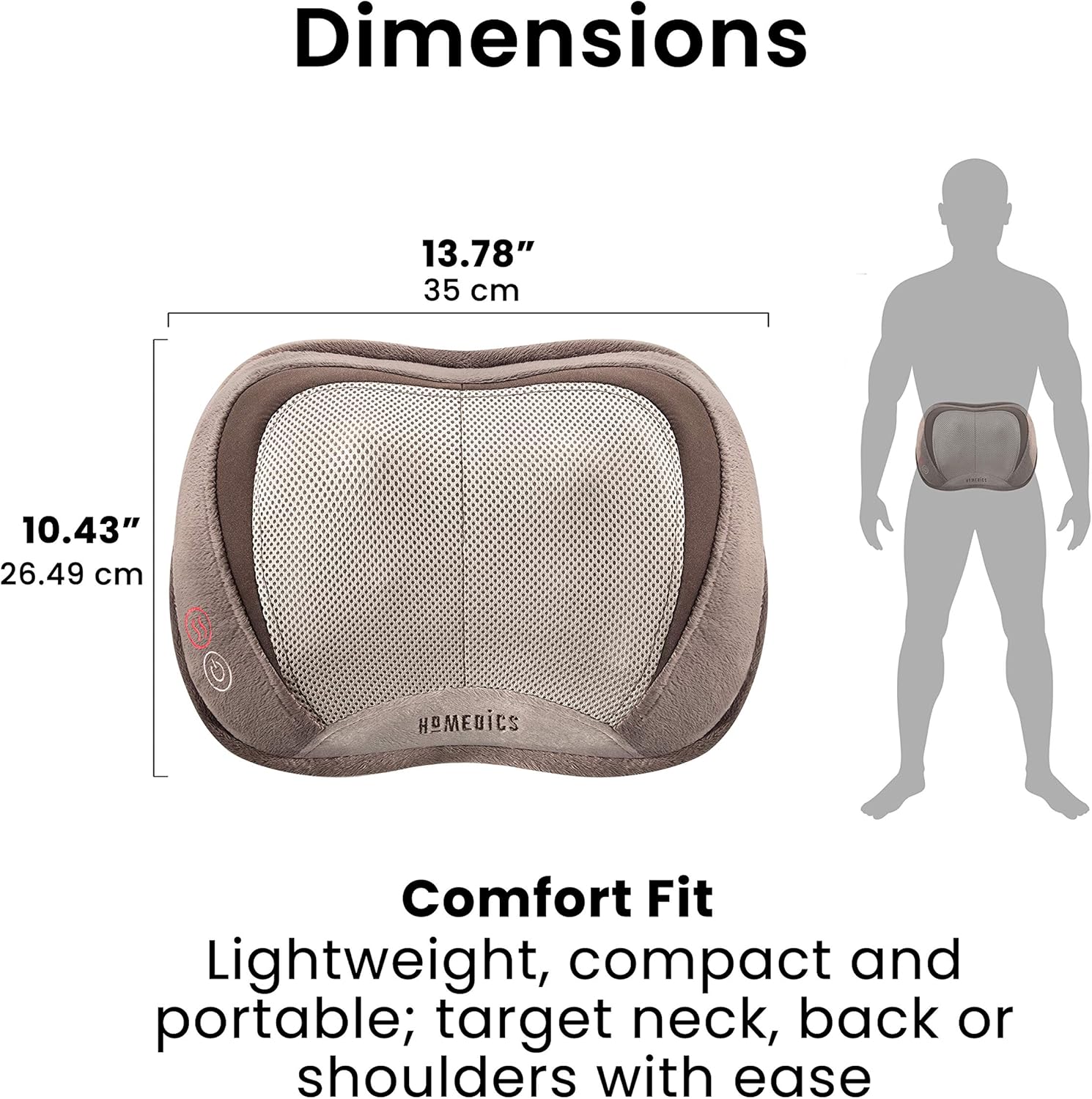 Homedics 3D Shiatsu & Vibration Massage Pillow with Heat: Health & Personal Care