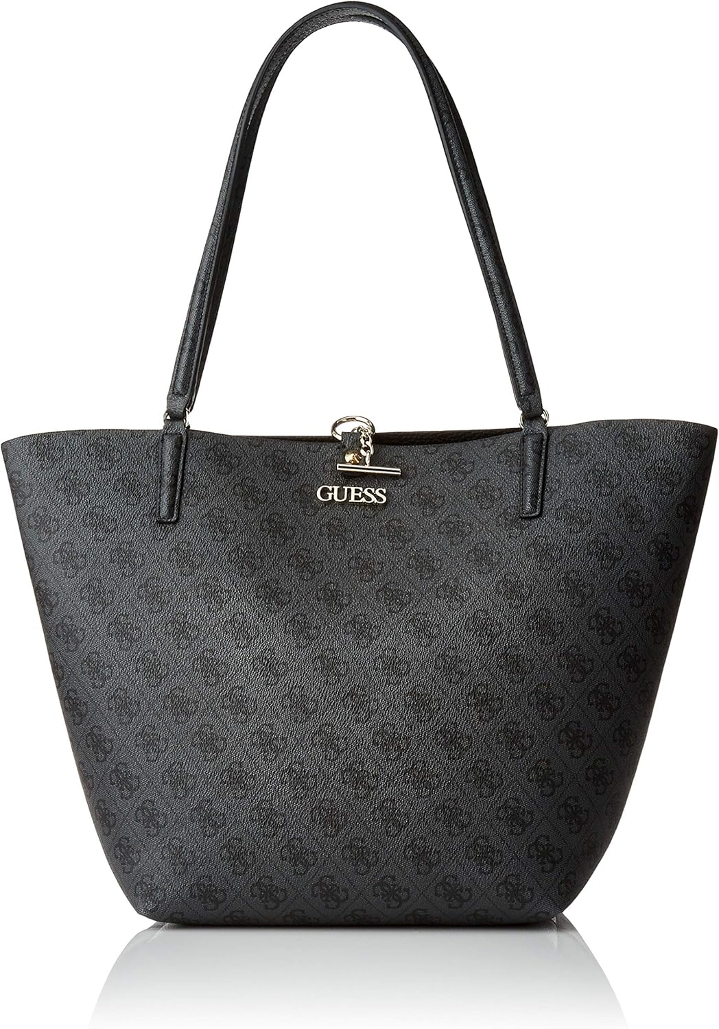 Guess Women's ALBY TOGGLE TOTE Bag, Coal/Black, 43x15x30 cm Amazon.co