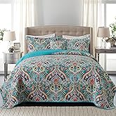 BEDIFANY Cotton Quilt King Size - Lightweight King Size Quilt Bedding Set for a Comfortable Sleep - Reversible Bedspread (98 * 106 in) with Boho Pattern, 3 Pieces